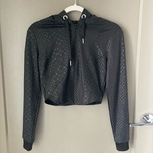 Forever 21 Black Zip-Up Hoodie with Subtle Texture